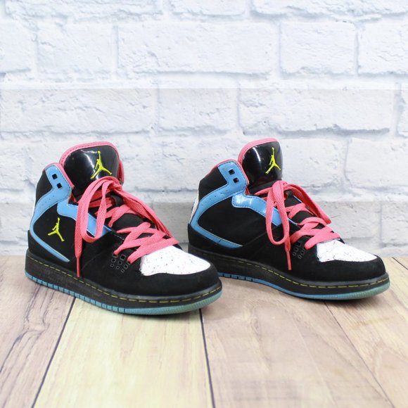 Jordan 1 Flight Kids Cool Retro Colors Leather Lace-up High Top Sneakers US 6 Y - Picture 3 of 10